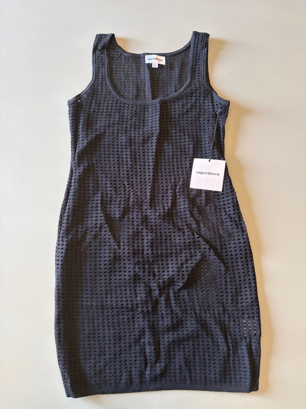 Superdown black mesh coverup size small